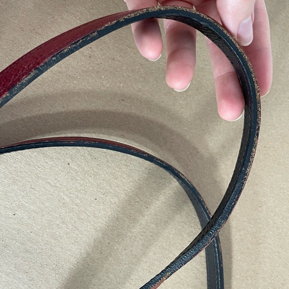 Handmade Turtle Ridge Black/Red Leather Shoulder Bag/Purse w Tooled Birds (Rare) - Picture 13 of 14